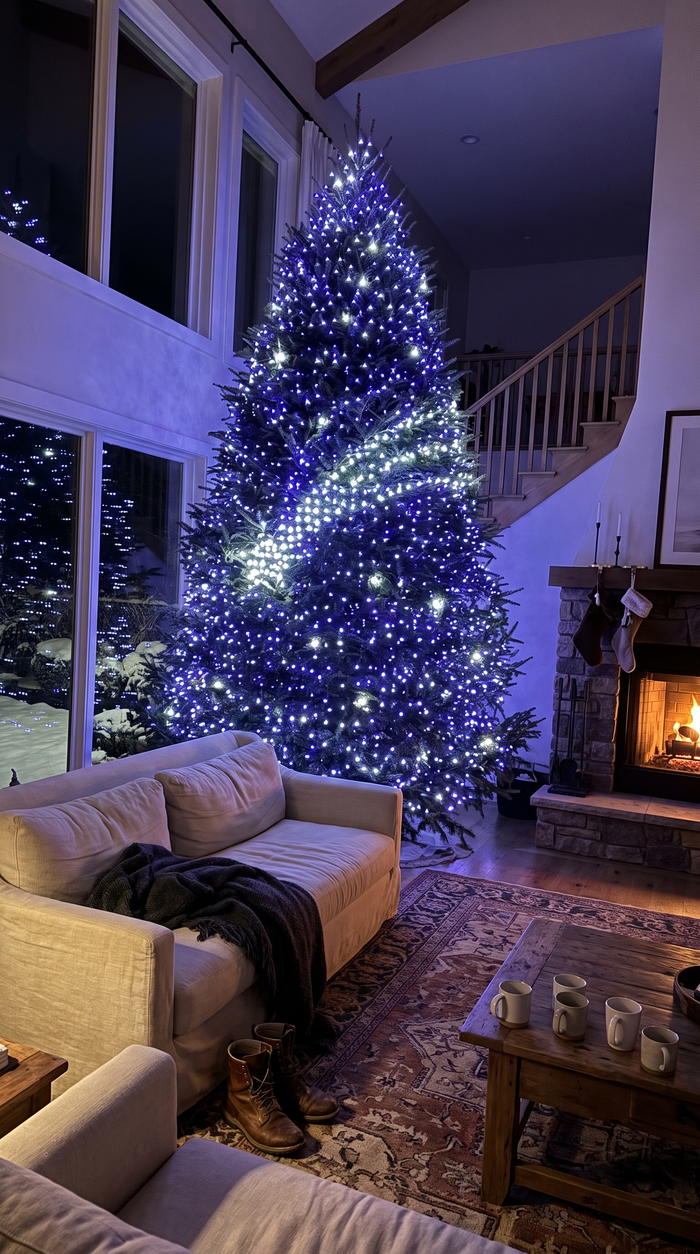Customer photo of the lights on their tree